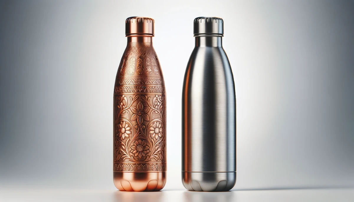 Sipper Copper Bottle for Digestion Indian Ayurvedic Vessel 