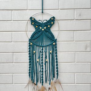 Product: Handcrafted Dream Catcher-Teal Blue