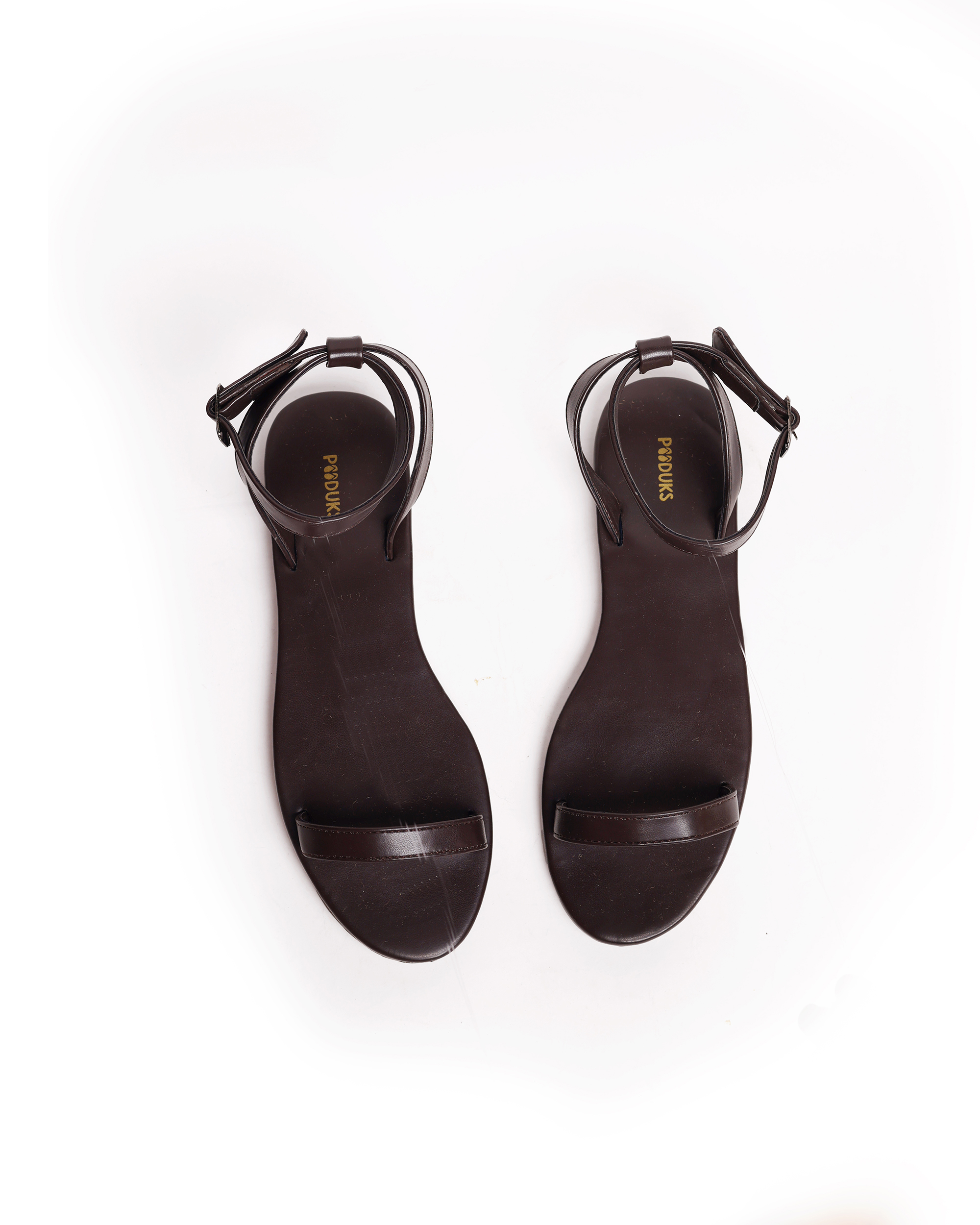 Paaduks Cho Dark Brown Flat Sandals For Women - Orgo All-Natural
