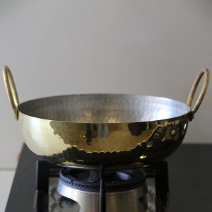 Product: Indian Bartan Brass Kadahi With Lid 1.5L